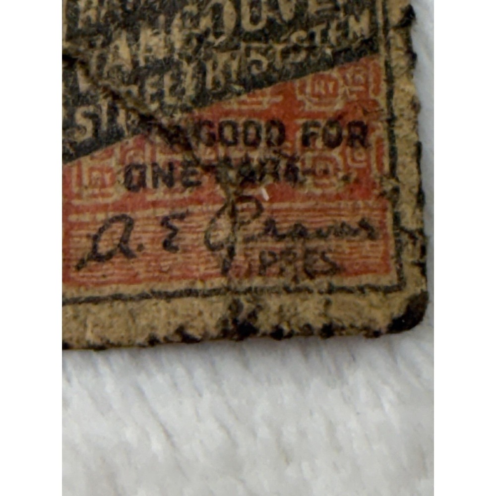 ORIG 1920 BCE Vancouver Canada British Columbia Railway Ticket Tram Pass - Picture 4 of 9